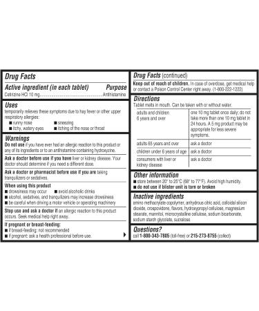 Zyrtec Children's 24 HR Allergy Relief Tablets - 12 ct Citrus Flavored | Cetirizine Dissolving Formula - Buy Online on GoSupps.com