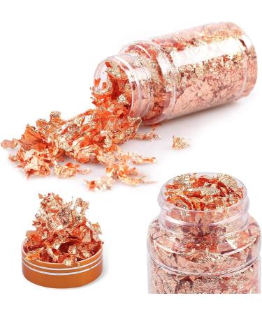 Gilding Flakes Set - Metallic Gold Foil for Resin, Jewelry, Nails, Art & Crafts - 3 Bottles (Gold, Silver, Copper) - Buy Online on GoSupps.com