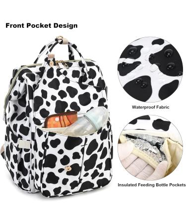 Mimfutu Baby Diaper Backpack - Stylish Cow Print Diaper Bag for Moms | International Shipping Available - Buy Online on GoSupps.com