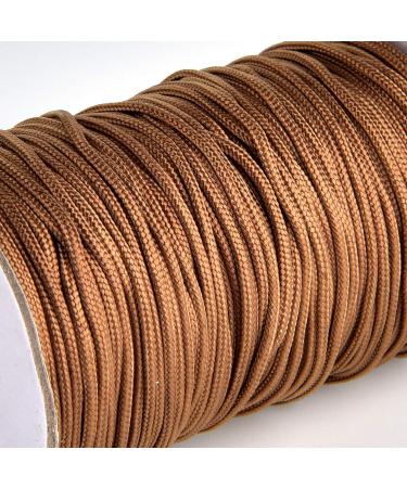 SAYAYA Braided Lift Shade Cord 1.8mm x 55 Yards with Wood Pendant - Brown | Ideal for Aluminum Blinds, Gardening, Plants, and Crafts - Buy Online on GoSupps.com