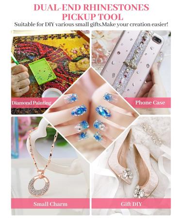 2 Pack Rhinestone Picker Dotting Pen Diamond Painting Wax Pencil + Tweezer - Nail Art DIY Decoration Tool - Buy Online on GoSupps.com