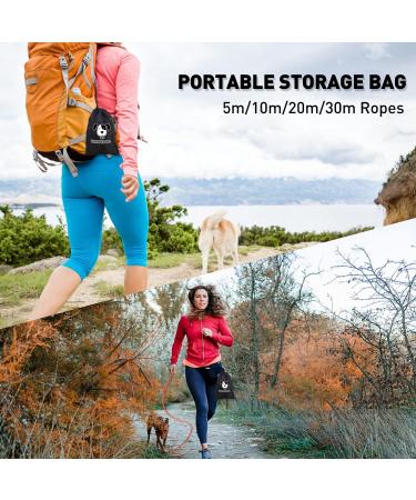 CANDYDOG Training Lead for Dogs 20m Reflective Long Dog Rope Leash with Soft Padded Handle for Dogs Suitable for Small to Large Dogs Orange - Classic Leashes and Training Leashes B1-20M - Buy Online on GoSupps.com