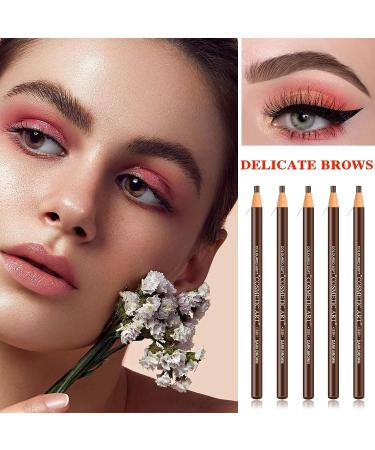 Waterproof Eyebrow Pencil Set - Dark Brown | Microblading Eyebrow Pen for Makeup and Tattoo | Includes Trimming Tool - Buy Online on GoSupps.com