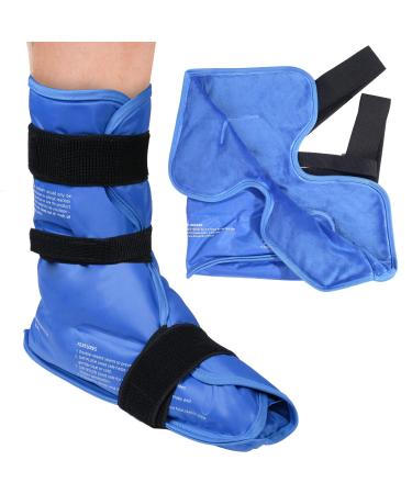 Foot Ankle Ice Pack Wrap Hot Cold Therapy Large Reusable Gel Ice Pack for Achilles Tendonitis Relief Plantar Fasciitis Injuries Heel Pain Plush Lining with Strap Mother's Day Gift