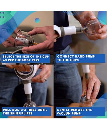 Myofascial Releaser Professional Cupping Therapy Set - 18 Multi-Sized Vacuum Cups with Hand Pumps and Cupping Book - Ideal for Massage Therapists - Buy Online on GoSupps.com