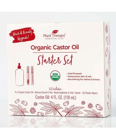 Plant Therapy USDA Organic Castor Oil Starter Set - 100% Pure, Cold Pressed & Hexane Free for Conditioning, Healing, and Hair Growth - 6 Piece Set - Buy Online on GoSupps.com