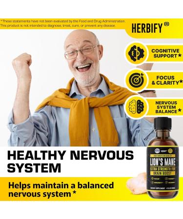 HERBIFY Bundle - Lions Mane & Mullein Vanilla 4 Fl Oz Drops - Supplement for Memory Focus & Clarity & Immune Support Lung Cleanse and Bronchial Support - Buy Online on GoSupps.com
