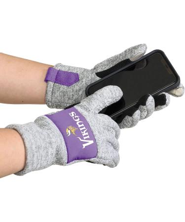 FOCO Minnesota Vikings NFL Heather Grey Insulated Gloves - L/XL | Official Team Merchandise - Buy Online on GoSupps.com