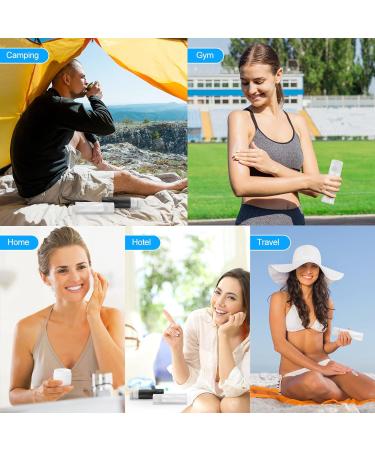 MauJip 14 Pack Silicone Travel Bottles Set - Leak Proof & TSA Approved Toiletry Containers for Shampoo, Conditioner, Lotion & Body Wash (3.04 oz) - Black - Buy Online on GoSupps.com