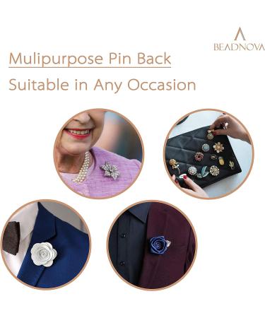 Beadnova 50pcs Rubber Pin Back Butterfly Clutch Backings for Badges & Lapel Pins - Buy Online on GoSupps.com