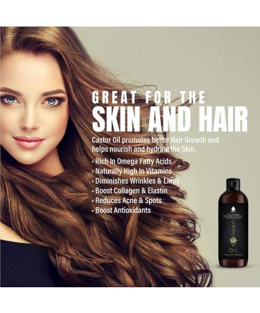 Pursonic Castor Oil 16oz - 100% Pure Cold-Pressed Hexane-Free Oil for Hair Growth, Moisturizing & Healing - Ideal for Dry Skin, Hair Care, and Eyelashes - Buy Online on GoSupps.com