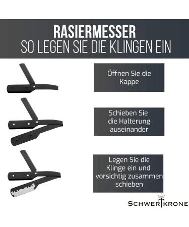 Schwertkrone Black Razor Handle + 100 Derby Blades | Premium International Shipping - Buy Online on GoSupps.com
