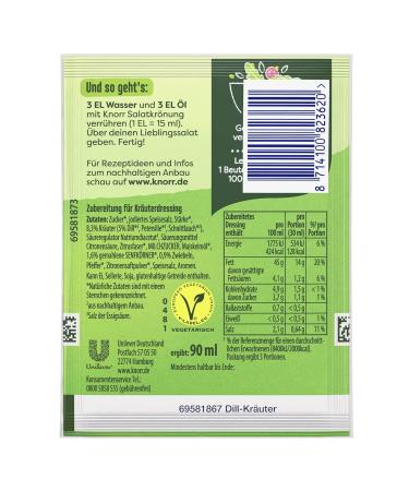 Buy Knorr Salad Dressing Dill Herbs - 15 Natural Portions for Delicious Salads | International Shipping - Buy Online on GoSupps.com