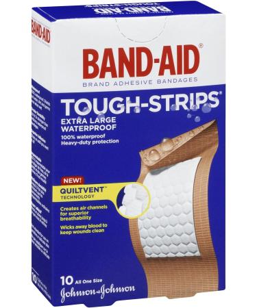 Band Aid tough XL (10 Count) Tough Strips Water Block XL - Buy Online on GoSupps.com