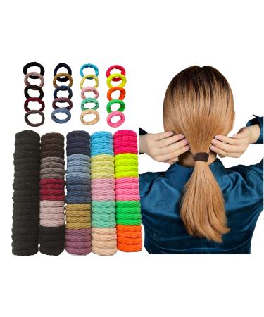 Harmey hair ties for women ponytail holders for thick hair Non-Slip seamless elastic No Damage Crease Hair Ties 100pcs