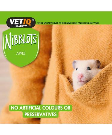 VetIQ Apple Nibblots 8x 30g Tasty Hamster Treats For Your Guinea Pig/s or Hamster/s Guinea Pig Treats with Added Vitamins For Skin & Coat with Rosemary Extract Apple 8PK 30 g (Pack of 8) - Buy Online on GoSupps.com