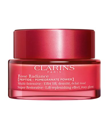Clarins NEW Super Restorative Rose Radiance Face Moisturizer | 2-in-1 Anti Aging + Radiance Boosting Day Cream for Mature Skin | Contains Radiance Peptides for a Rosy Glow| All Skin Types | 1.7 Ounces