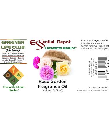 Rose Garden Fragrance Oil - 4 oz Amber Glass Bottle | Aromatherapy Home Fragrance and Diffuser Oil - Buy Online on GoSupps.com