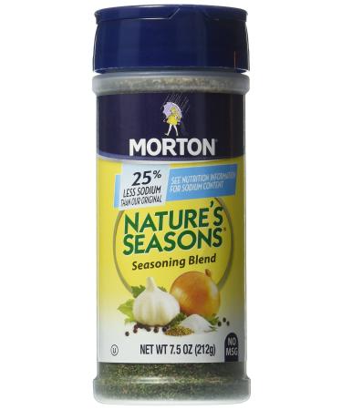Morton's. Nature's Seasons, Seasoning Blend, No MSG & 25% Less Sodium, 7.5oz Bottle (Pack of 3)