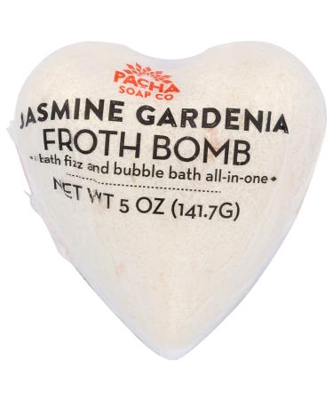 PACHA SOAP Jasmine Gardenia Heart Froth Bomb  5 OZ