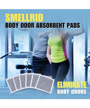 Activated Charcoal Body Odor Absorbent Pads - 12 Deodorizer Pads (4x4) with Adhesive Strips | Eco-Friendly & Effective Odor Control - Buy Online on GoSupps.com