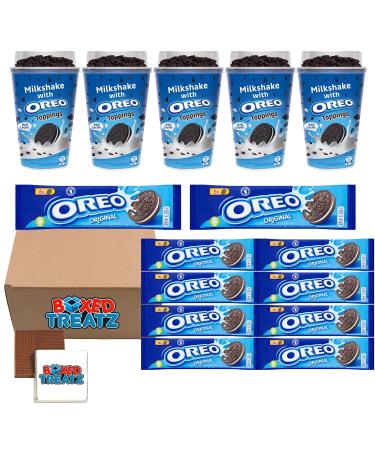 Oreo Milkshake (5 x 200ml) + Oreo Original Sandwich Biscuit Snack Pack (10 x 66g) Boxed Treatz