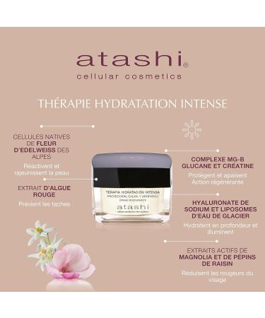 Atashi - Intense Moisturizing Cream | Soothes redness brightens and smoothes skin | With hyaluronic acid | Suitable for sensitive skin. 50ml - Buy Online on GoSupps.com