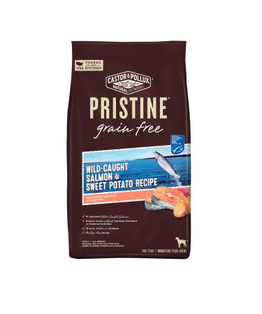 Castor & Pollux Pristine Grain Free and Grass-Fed Dry Dog Food Grain Free Wild-Caught Salmon 18 Pound (Pack of 1)