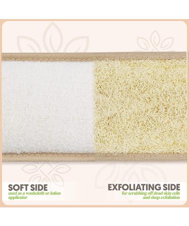 Natural Loofah Back Scrubber - Exfoliating Shower Tool for Deep Clean - Buy Online on GoSupps.com
