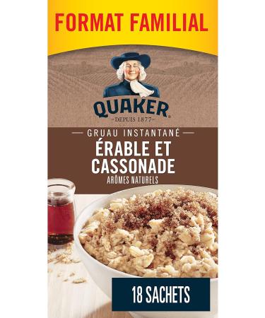 Quaker Maple & Brown Sugar Flavour Instant Oatmeal 18 Packets 774g Maple & Brown Sugar Flavour 43 g (Pack of 18) - Buy Online on GoSupps.com