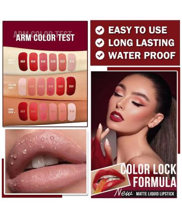 6 Colors Matte Liquid Lipstick Set - Waterproof Long Lasting Highly Pigmented Velvet Smooth Nude Lip Gloss | Perfect Gift Kit for Women - Buy Online on GoSupps.com