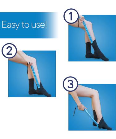 RMS Sock Aid Kit - Easy On Easy Off Device for Men and Women with Limited Mobility - Blue - Buy Online on GoSupps.com