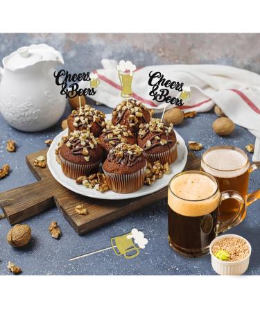 24 Pieces Glitter Oktoberfest Cupcake Toppers Cheers & Beers Cupcake Topper Bavarian Cake Topper for Oktoberfest Party Decorations Bavarian Party Decorations (Cheers) - Buy Online on GoSupps.com