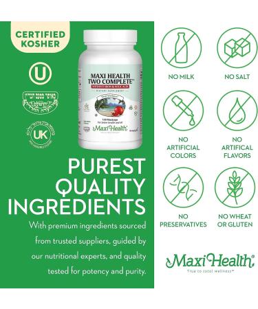 Maxi Two Complete - Iron-Free Digestive Support 120 Capsules - Buy Online on GoSupps.com