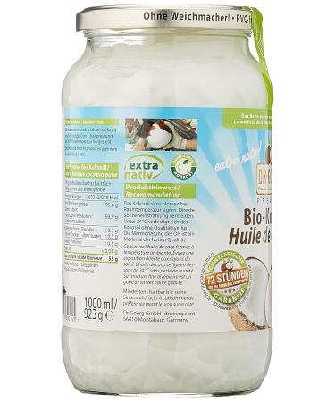 Buy Dr. Goerg Premium Organic Coconut Oil - Pack of 2 (2 x 1L) | Best Quality Coconut Oil for Cooking & Skincare - Buy Online on GoSupps.com
