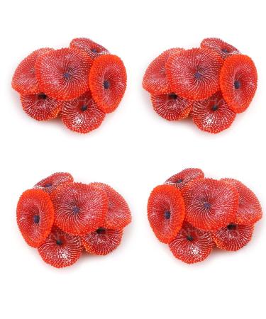 Ornaments for Aquariums 4 Pieces Artificial Coral Ornament Coral Underwater Plant for Fish Tank Decoration (Red) - Buy Online on GoSupps.com