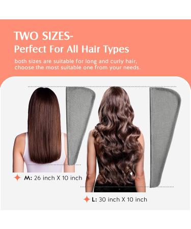 YFONG Microfiber Hair Towel Wrap - 2 Pack Super Absorbent Quick Dry Hair Turban for Women | Anti Frizz Large Hair Drying Towel in Gray & Camel - Perfect for All Hair Styles - Buy Online on GoSupps.com