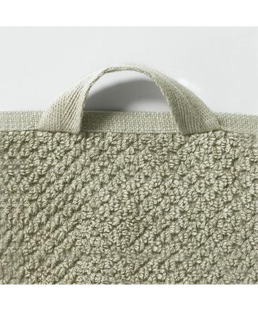 Nate Home by Nate Berkus 6-Piece Cotton Towel Set | Soft & Absorbent Bath Towels, Hand Towels, & Washcloths - Lichen (Sage) Sage Bath Set 6pc - Buy Online on GoSupps.com