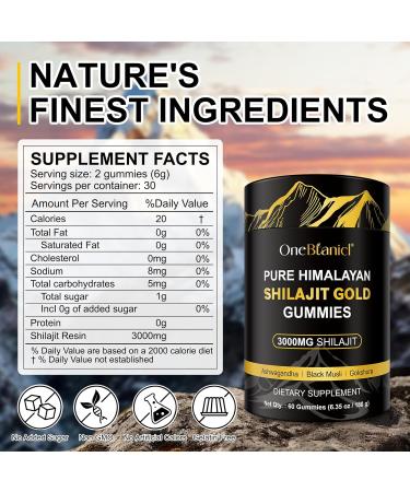 Gommes de Shilajit 3000mg pour hommes et femmes Shilajit Gummies 60 gommes - Buy Online on GoSupps.com