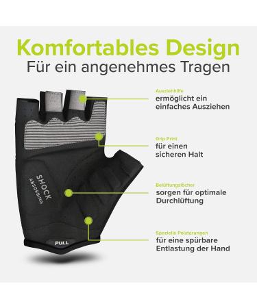Velmia Summer Bicycle Gloves for Men & Women | Pull-Out Help Grip Print & Reflective Safety - MTB Accessories - Buy Online on GoSupps.com