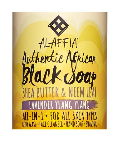 Alaffia African Black Soap with Lavender & Ylang Ylang - 16 fl oz - Buy Online on GoSupps.com