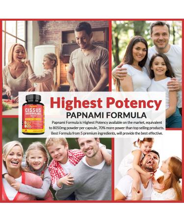 Organic Super Cissus Quadrangularis Capsules 8050mg with Boswellia Guggul Turmeric Black Pepper Extract | Bone Joint Health Supplement | Tendon Ligament Support | 5-Month Supply - Buy Online on GoSupps.com