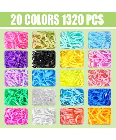 1504-Piece Small Hair Tie Set - Colorful Hair Ties & Clips for Girls' Birthday Gifts | 20 Colors & Braiding Rubber Bands - Buy Online on GoSupps.com