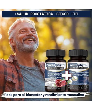  GUSTOPHARMA Men's Health Pack | Power energy and daily well-being in 2 bottles | Saw Palmetto Maca Ginseng Ginkgo Biloba and Muira Puama | Prostate health urinary regulation and vigor - Buy Online on GoSupps.com