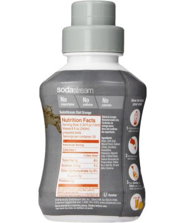 SodaStream Diet Orange 500ml-Makes 12-litres of Soda Orange 16.9 Fl Oz (Pack of 1) - Buy Online on GoSupps.com