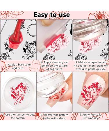 Zeukets Nail Art Stamping Templates Set - 12-Piece Nail Stamp Plates & Manicure Tools for Perfect Nail Designs - Buy Online on GoSupps.com