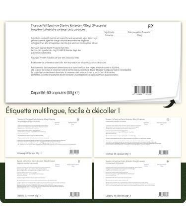 Swanson Full Spectrum Cilantro (Coriander) 425mg Coriandrum Sativum High Dosed 60 Capsules Lab Tested Soy Free Gluten Free Non-GMO - Buy Online on GoSupps.com