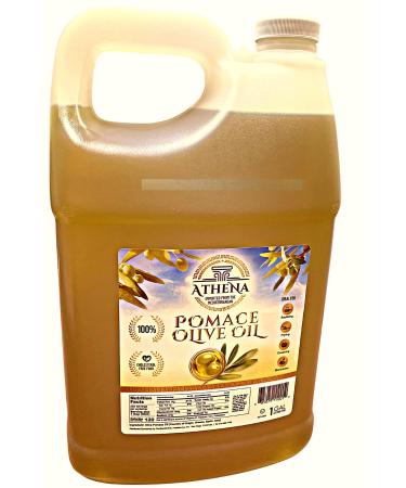 Athena  Greek Olive Oil For Soap Making  1 Gallon (128 oz)  Pomace Grade/Food Grade  Castile Soap Base-Resealable Cap  Extra Light Olive Pomace Oil  Olive Oil Soap Supplies, Skin, Massage Oil, Bulk