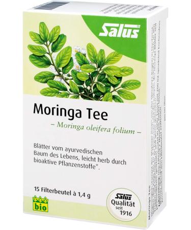  Salus Salus - Moringa Tea - 1 x 15 filter bags (21 g) - herbal tea - full-bodied taste thanks to bioactive plant substances a) - organic - Buy Online on GoSupps.com