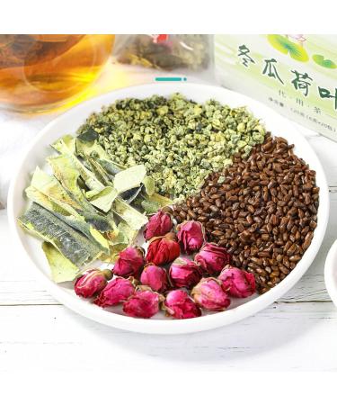 20 Packs Winter Melon Lotusleaf Tea Winter Melon Rose Cassia Triangular Pack Herbal Tea for Home Office - Buy Online on GoSupps.com